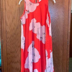 Pink and White Floral Dress